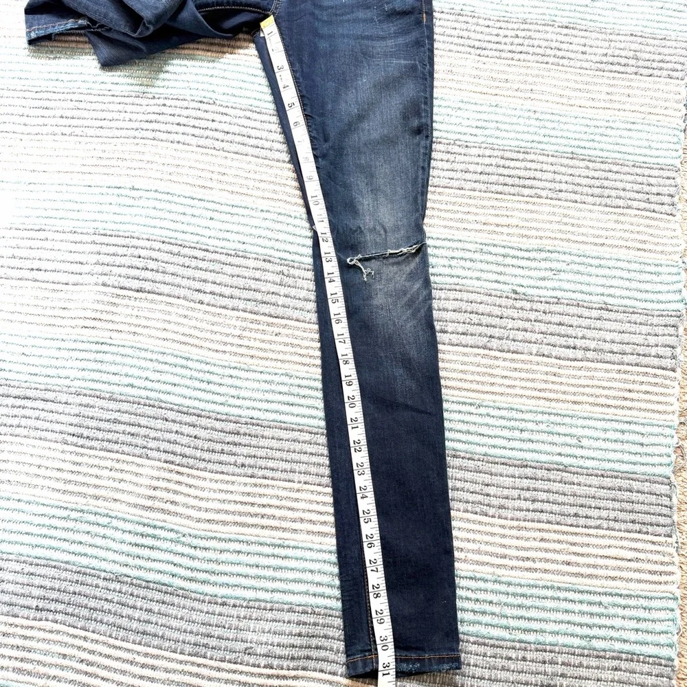 Blank NYC Dark Blue ripped Low Rise Skinny Jeans Size Women’s 25